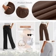 thumbnail image 5 of SUNBS Womens Sweatpants Wide Leg Cargo Sweatpants Work Baggy Sweat Pants Elevated Seams Cotton Casual Pants with Pockets, 5 of 8