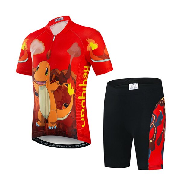 KEYIYUAN-ropa de Ciclismo de alta calidad para niños y niñas, conjunto de Jersey de manga corta para montar en bicicleta de montaña qiuyongming unisex