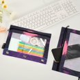 thumbnail image 2 of FORMRS 2 Pack Pencil Pouch for 3 Ring Binder with Clear Window Zipper Case, Night Neon Road, 2 of 6