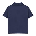 thumbnail image 6 of AJTQTH Waffle Knit T-Shirts for Kids Boys Lightweight Casual Summer Short Sleeve V Neck Basic Solid Color Athetic Tees School Fashion Collared Henley Tshirt Tops Navy 4-5 Years, 6 of 9