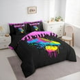 thumbnail image 3 of Feelyou Football Soccer Bedding Comforter Set 7pcs, Artwork Splatter Queen Bedding Sets, 3 of 8
