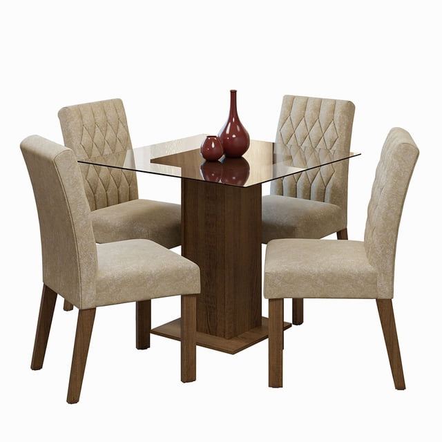 Juego de Comedor Madesa Noemi con 4 Sillas
