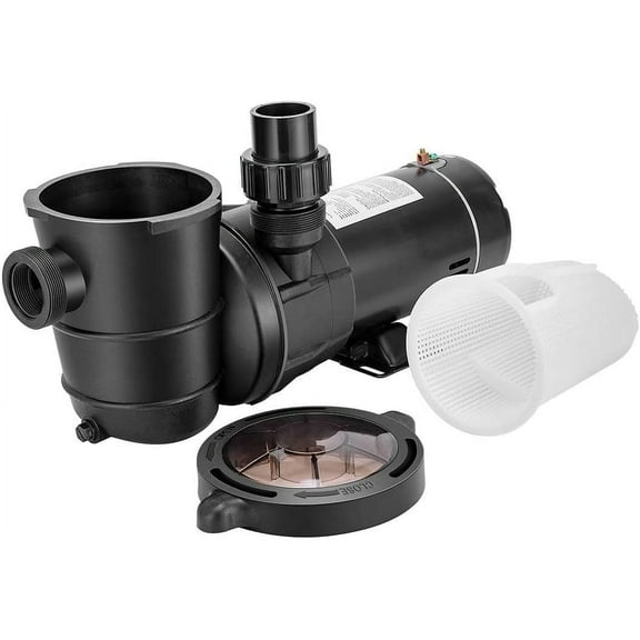 SPECSTAR 110V/220V 1.5 HP 6500 GPH Powerful Self Primming Dual Voltage Swimming Pool Pump with Strainer Basket