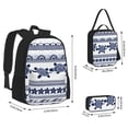 thumbnail image 2 of Disketp Sea Underwater Turtles Mochila Estampada de Gran Capacidad con Lonchera y Estuche, Set de 3 Piezas para Estudiantes, 2 of 7