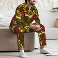thumbnail image 7 of Lsque Sunflower Pattern Long Sleeve Pajama Set for Men - Soft 2-Piece Sleepwear and Loungewear Set with Pockets, Comfy Nightwear-Large, 7 of 7