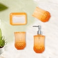 thumbnail image 3 of Unique Bargains 4Pcs Durable Bathroom Accessories Set Orange, 3 of 4