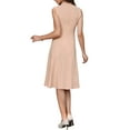 thumbnail image 3 of INSPIRE CHIC Work Dresses for Women's 2025 Mock Neck Sleeveless A Line Midi Dress XS Beige, 3 of 6