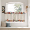 thumbnail image 2 of Colorful Roses Floral Tier Curtains 24 Inch Length, Farmhouse Spring Flowers Vintage Cafe Short Curtains for Bathroom Over Sink, Small Kitchen Curtain Light Filtering Drapes 2 Panels 27.5"Wx24"L, 2 of 8