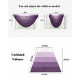 thumbnail image 5 of Purple Ombre Sheer Waterfall Valance Curtains for Window, Farmhouse Vintage Wooden Striped Rod Pocket Sheer Topper Swag Curtains for Living Room, Kitchen 38.5"W x 47.2"L, 1 Panel, 5 of 7