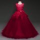thumbnail image 1 of ¡Vestidos largos de fiesta de cumpleaños con lazo y flores de temperamento de hilo de red para niñas pequeñas de Herrnalise, oferta de verano!, 1 of 3
