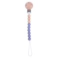 thumbnail image 1 of Productos para bebés Cadena para chupete con clip redondo de haya para apaciguar al bebé Perlas de silicona Perlas de haya anti-cadena, 1 of 6