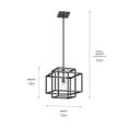 thumbnail image 2 of Kichler Taubert Mid-Century Modern 1 Light Black with Brass Foyer Pendant Light, 2 of 9