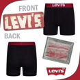thumbnail image 2 of Levi's Mens Stretch Boxer Brief Underwear Breathable Stretch Underwear 4 Pack Black, Small, 2 of 7