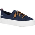 thumbnail image 1 of Women's Sperry Top-Sider Crest Vibe Triple Platform Sneaker Navy Canvas 5.5 M, 1 of 6