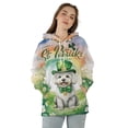 thumbnail image 4 of Happy St. Patrick’s Day Bichon Frise with Green Hat Shamrocks Rainbow All Over Print 3D Hoodie Unisex Merch Hoodies Bichons Dog Lovers Gifts Idea - 03007, 4 of 6