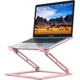 thumbnail image 1 of Support Ordinateur Portable pour Bureau, Support Ordinateur Portable Réglable Support Ordinateur Portable Riser avec Hauteur Multi-Angle Réglable Ordinateur Stand pour MacBook Air / Pro et Plus d'Ordinateurs Portables 10-17.3"-Rose Or, 1 of 5