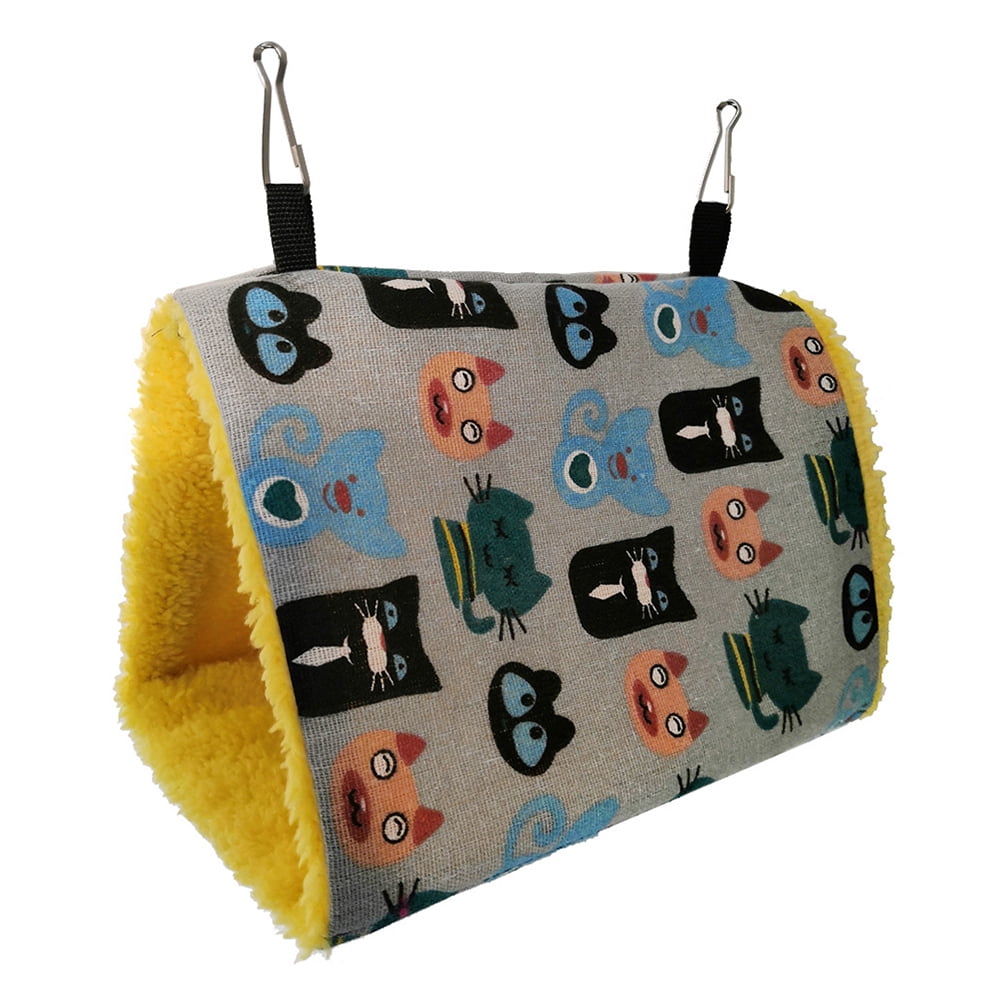 VERMON Pets Bird Parrot Plush Hanging Cave Nests Hammock Cage Warm Sleep House Bed