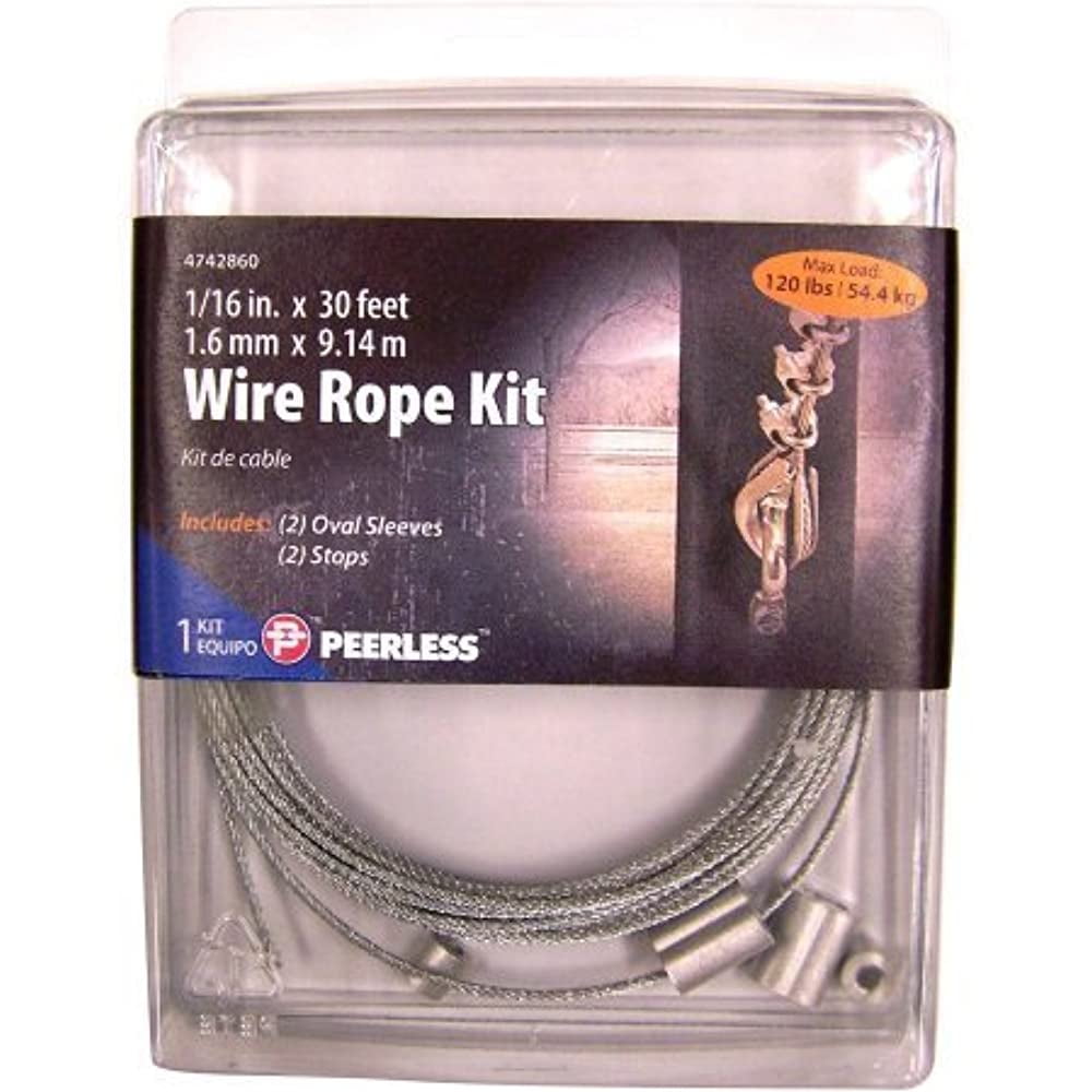Wire Rope Kit New Peerless 1/8 in x 30 ft 