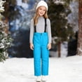 thumbnail image 2 of HCNTES Toddler Boy Girl Snow Pants Windproof Soft Pants Warm Winter Bib Overalls Thick Ski Trousers Snowsuit(Blue,7-8 Years), 2 of 9
