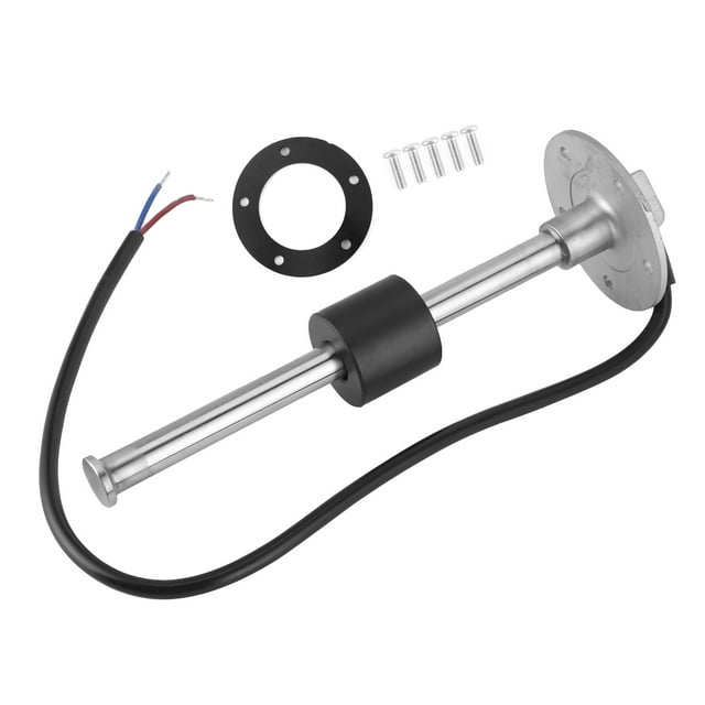 Fuel Level Gauge Sensor, 200mm Stainless Steel Fuel Water Level Sender Anticorrosion US Plug For Marines For Automotives