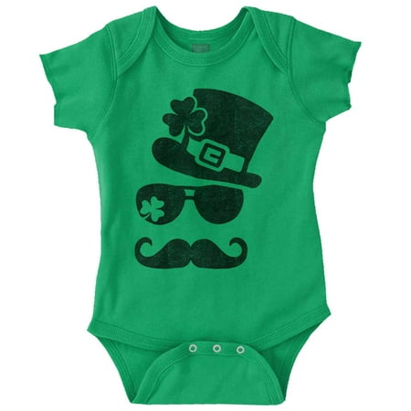 

St Patricks Day Irish Leprechaun Romper Boys or Girls Infant Baby Brisco Brands 12M