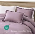thumbnail image 4 of Chezmoi Collection Nora 2-Piece Mauve Ruffled Edge Trim Microfiber Comforter Set, Twin Size, 4 of 9