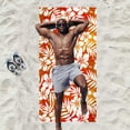 thumbnail image 3 of Microfiber Beach Towel 75*150cm,Super Absorbent Coconut Surfboards Pattern Swim Beach Towels,Flower, 3 of 5