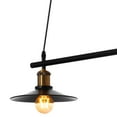 thumbnail image 6 of Quickway Imports Industrial Adjustable 2 Bulb Pulley Wired Ceiling Hanging Light Fixture, Black Decorative Chandelier for Modern or Industrial Style Restaurant, Bar, or Kitchen, 6 of 8