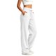 thumbnail image 2 of LLYWEY Pantalones Deportivos de Cintura Alta con Cordón para Mujer Cintura Elástica Pierna Recta Casual Viaje Color Sólido Ajuste Holgado Sudaderas de Otoño con Bolsillos, M, 2 of 7