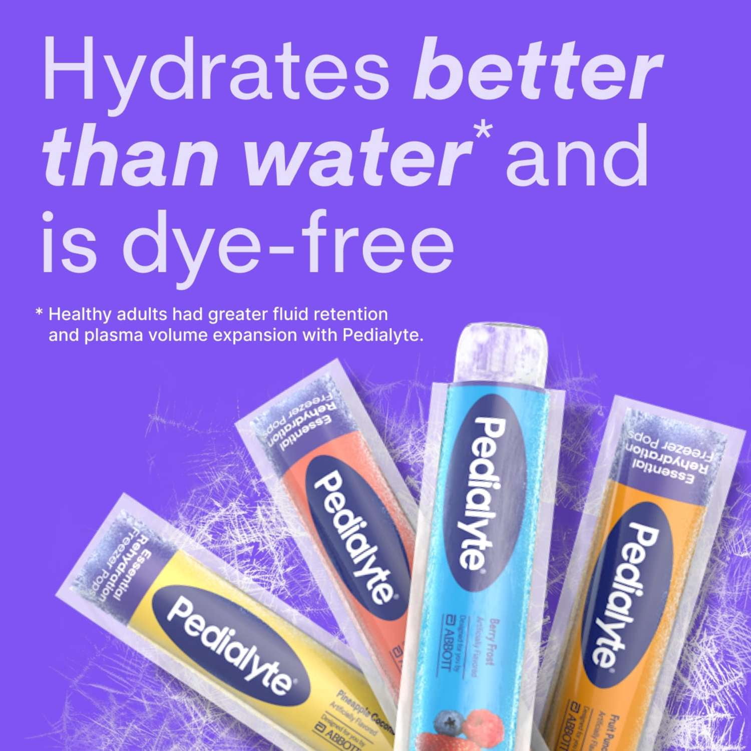 Pedialyte Electrolyte Solution Freezer Pops, Variety Pack, Pack of 16