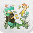 thumbnail image 4 of Inktastic Cute Lizards Hanging out Boys or Girls Baby Bib, 4 of 4
