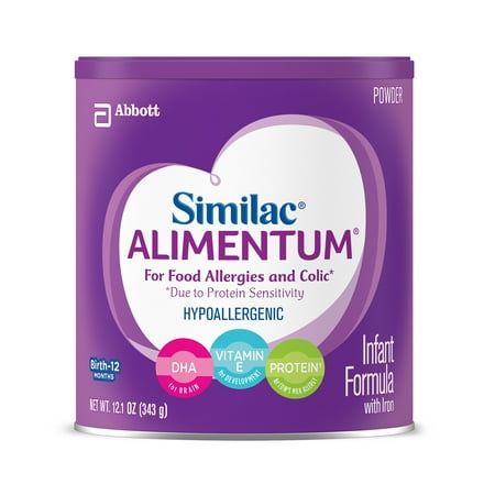 Similac Alimentum Hypoallergenic Infant Formula for Food Allergies and Colic, Baby Formula, Powder, 12.1 ounces