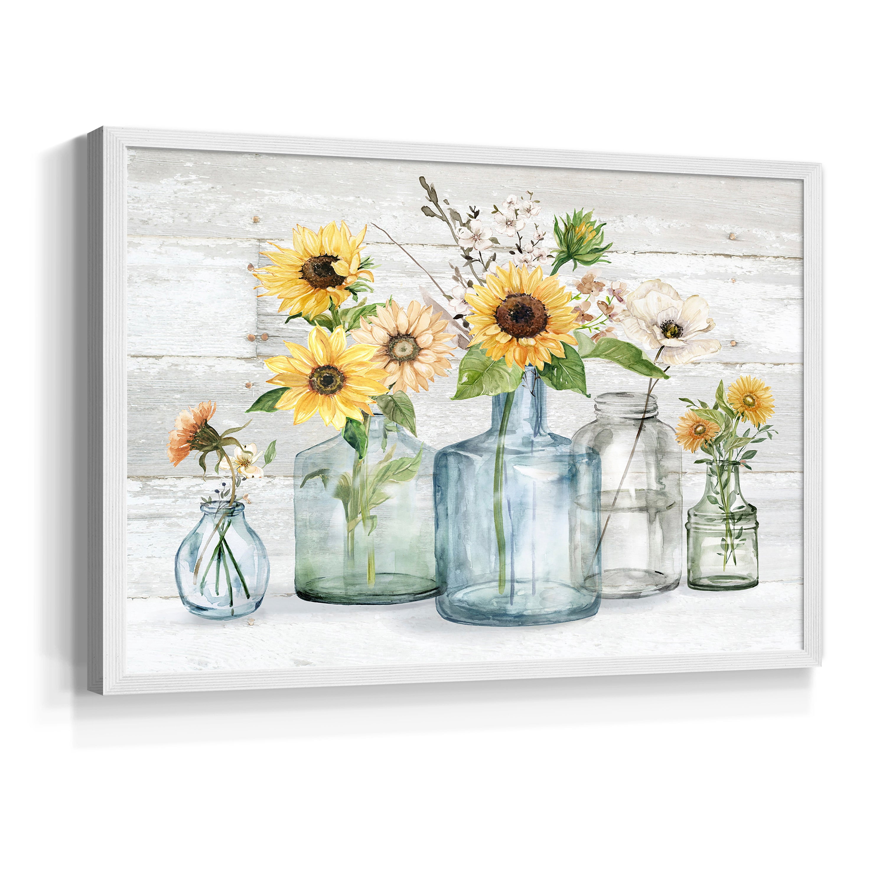 Sunflower Extravaganza by Carol Robinson - Restickable Framed Giclée Print