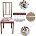 thumbnail image 3 of Seat Covers for Dining Room Chairs Stretch Printed Chair Seat Covers Set of 4, Removable Washable Upholstered Chair Seat Protector Cushion Slipcovers for Kitchen, Office(Blooming Flower), 3 of 6
