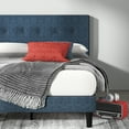 thumbnail image 3 of Zinus Omkaram 46" Upholstered Navy Platform Bed, King, 3 of 10