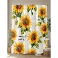 thumbnail image 4 of Shower Curtains Sunflower Bath Curtain Vintage Flower Waterproof Bathroom Shower Curtain Set with Hooks Decoration 36 x 72 Inches, 4 of 7