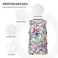 thumbnail image 3 of Rocae Colorful Watercolor Dots for Men's Basketball Jersey Lightweight and Breathable Athletic Tank Top,Quick-Drying Sports Jersey Small, 3 of 9