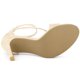 thumbnail image 5 of Sandalias de Tacón de aguja Allegra K con Correa de Tobillo Cremallera para Mujeres Beige 39, 5 of 6