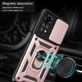 thumbnail image 3 of Case for Xiaomi Redmi Note 11 4G (Not 5G) with Slide Camera Cover, Heavy Duty Military Grade Protection Phone Case with Ring Stand for Xiaomi Redmi Note 11 4G/Redmi Note 11S SJ Rose Gold, 3 of 14