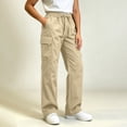 thumbnail image 5 of LIaqionyy Hiking Cargo Pants for Womens Lightweight Waterproof High Waist Outdoor Joggers Trousers with Pockets, 5 of 6