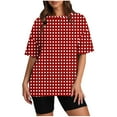thumbnail image 1 of Birdeem Blouses pour Femmes Mode Imprimée T-Shirt Ample à Manches Courtes Chandail Tops, 1 of 12