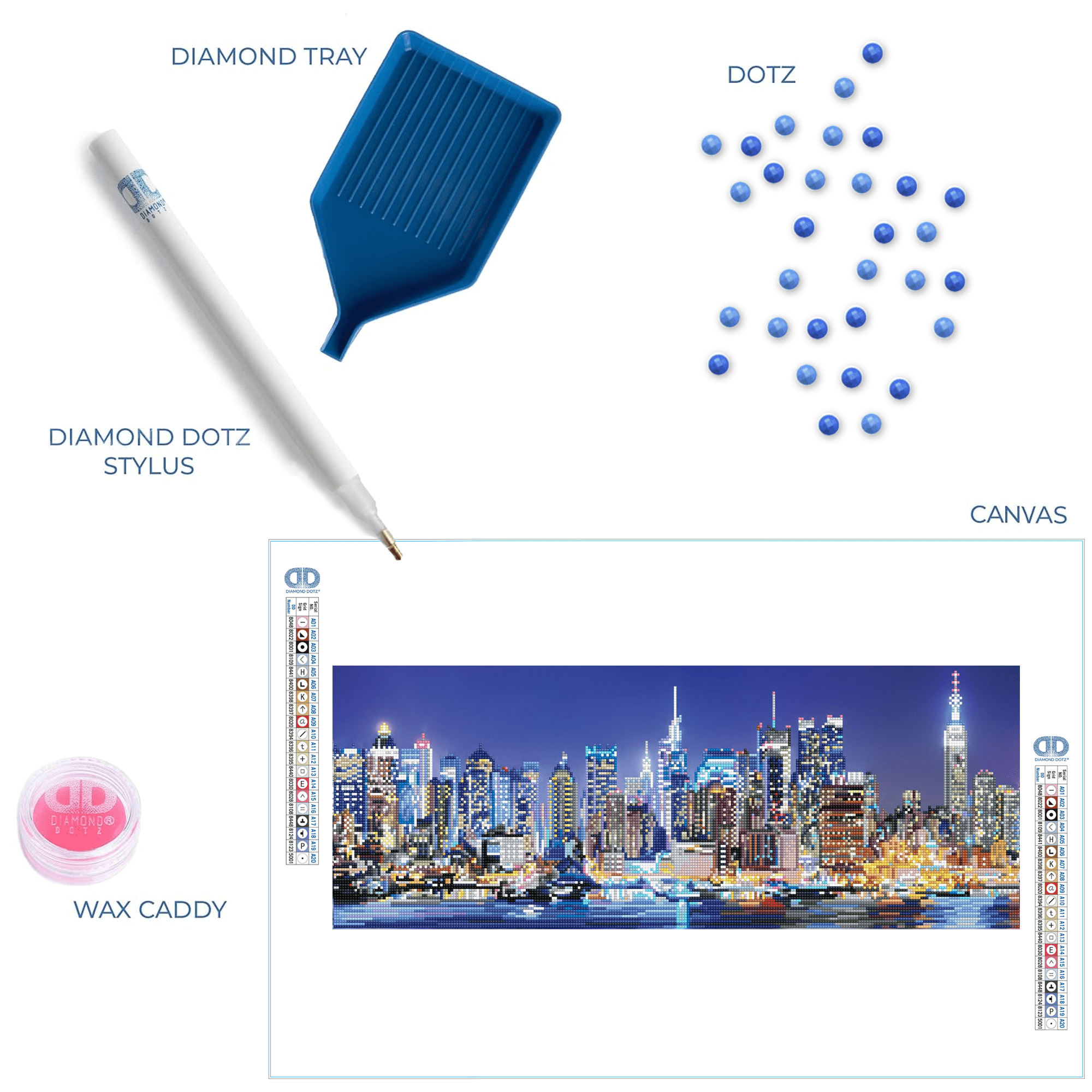 DIAMOND DOTZ® City Lights Landscape Diamond Painting Kit - 11.4" x 29.5"