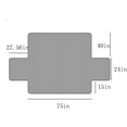 thumbnail image 3 of CHOK Liquidation Maison Seulement Housse de Canapé Réversible pour Coussin Housse de Canapé pour Chiens Résistant à l'Eau Protecteur de Meubles avec Bâtons en Mousse Sangles Élastiques pour Chats de Compagnie, 3 of 6