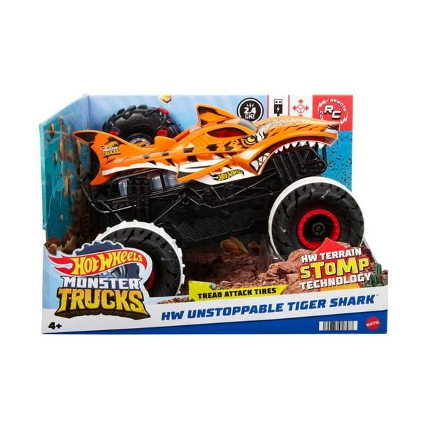 Vehículo de Juguete Hot Wheels Monster Trucks Tiger Shark 1:15
