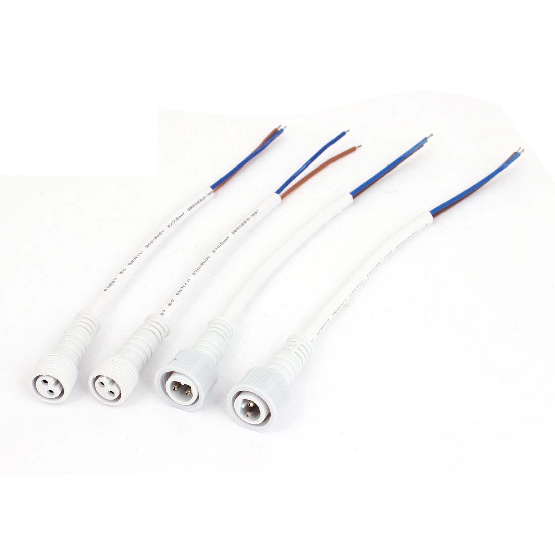 2 Pair 2 Wire Waterproof Power Cable Set Dc Connector Male Female Jack Walmart Com Walmart Com