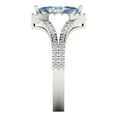 thumbnail image 3 of 1.2ct marquise cut blue moissanite 18k white gold halo Bridal Wedding Engagement Promise Anniversary Ring for Women size 3.75, 3 of 7