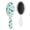 White-181, variant on Floral and Hummingbird Illustration Hair Brush, Rustic Farmhouse Style Detangler with Botanical Garden Print