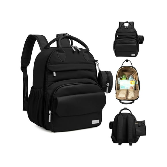 Mochila de Pañales KeaBabies Play de 12L en Cuero PU Impermeable