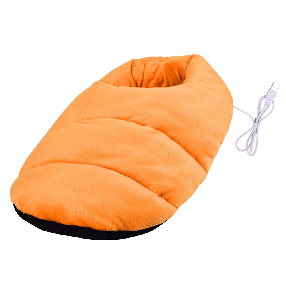 Winter Foot Warmer USB Electric Heating Warm Shoes Feet Slipper for Indoor Home Travel Office