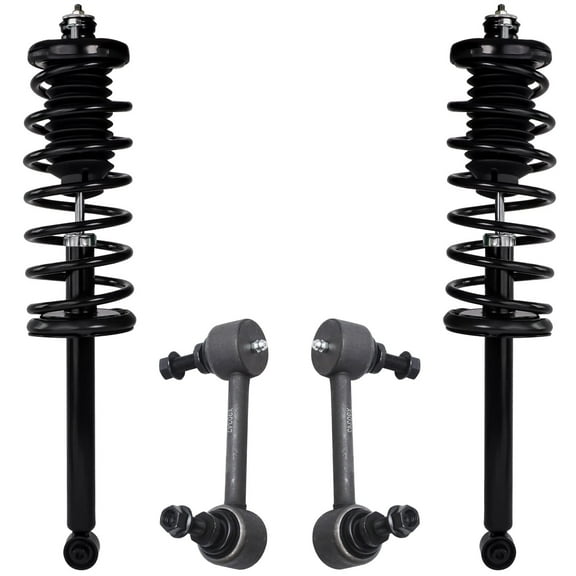 Detroit Axle - Rear Struts Kit for 1998-2002 Honda Accord 2001-2003 CL 1999-2003 TL, 2 Complete Struts and Coil Spring 2 Sway Bar Links Replacement Quick Install Ready Struts Shocks